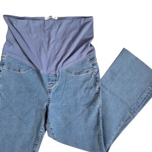 NWOT MNG Mango Over The Bump Cropped Flare Maternity J